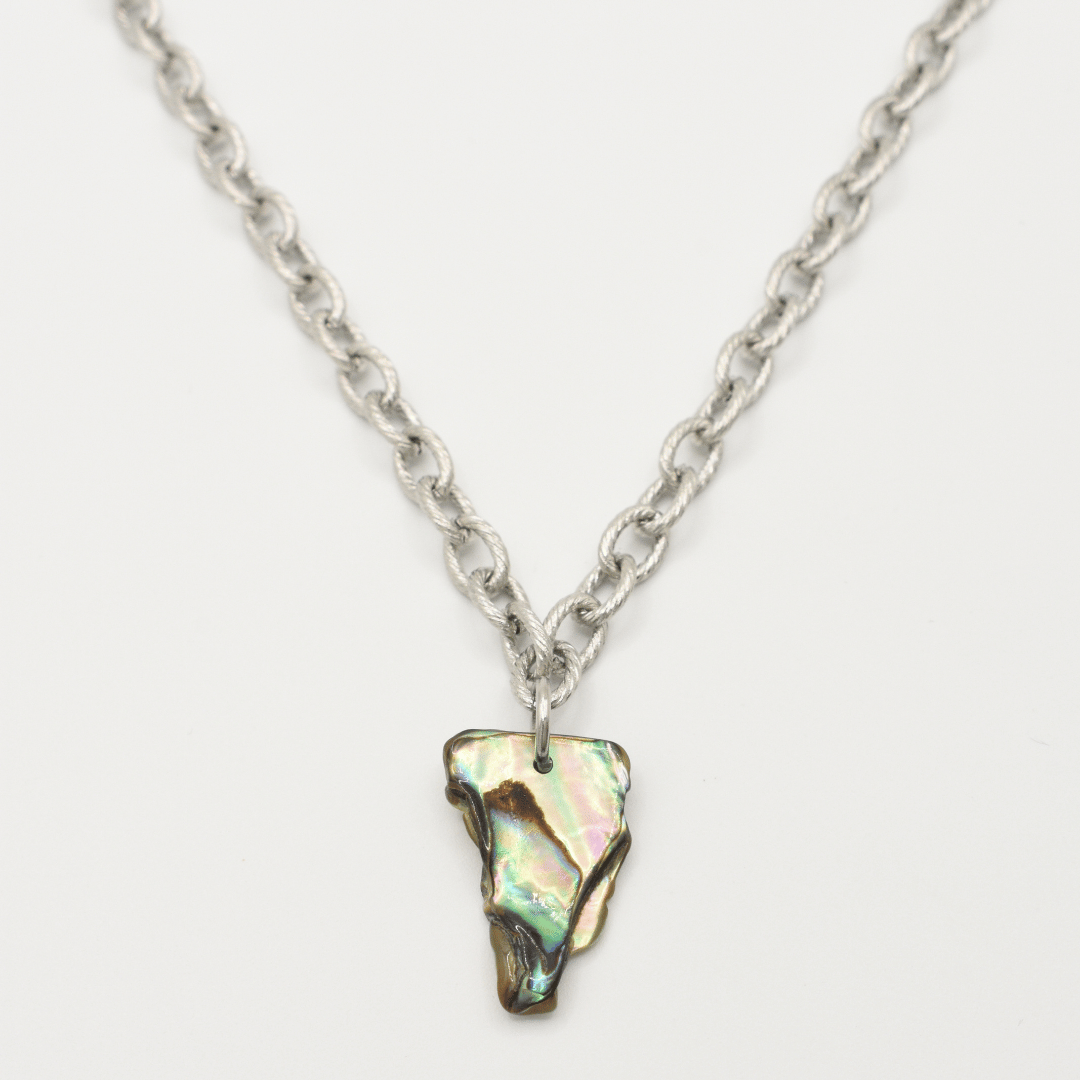 Collar | Ruru de concha de paua de 40 cm en plata de ley 925