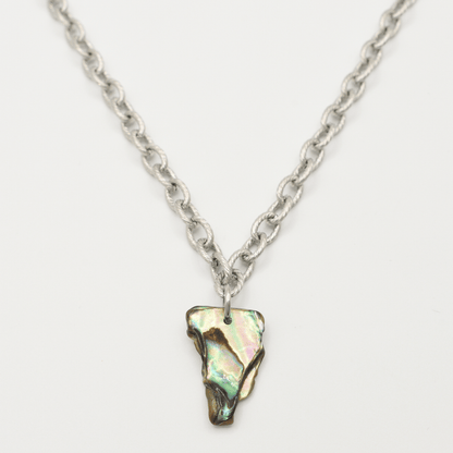 Collar | Ruru de concha de paua de 40 cm en plata de ley 925