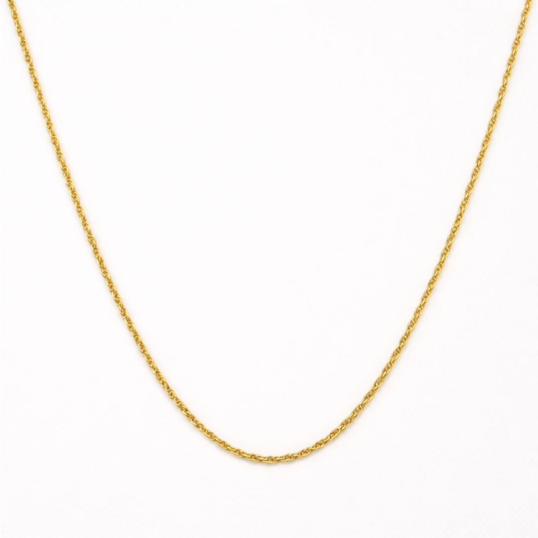 The Salty Dreamers "Create Your Own Silver" necklace is a delicate handmade chain, beautifully displayed against a plain white background.